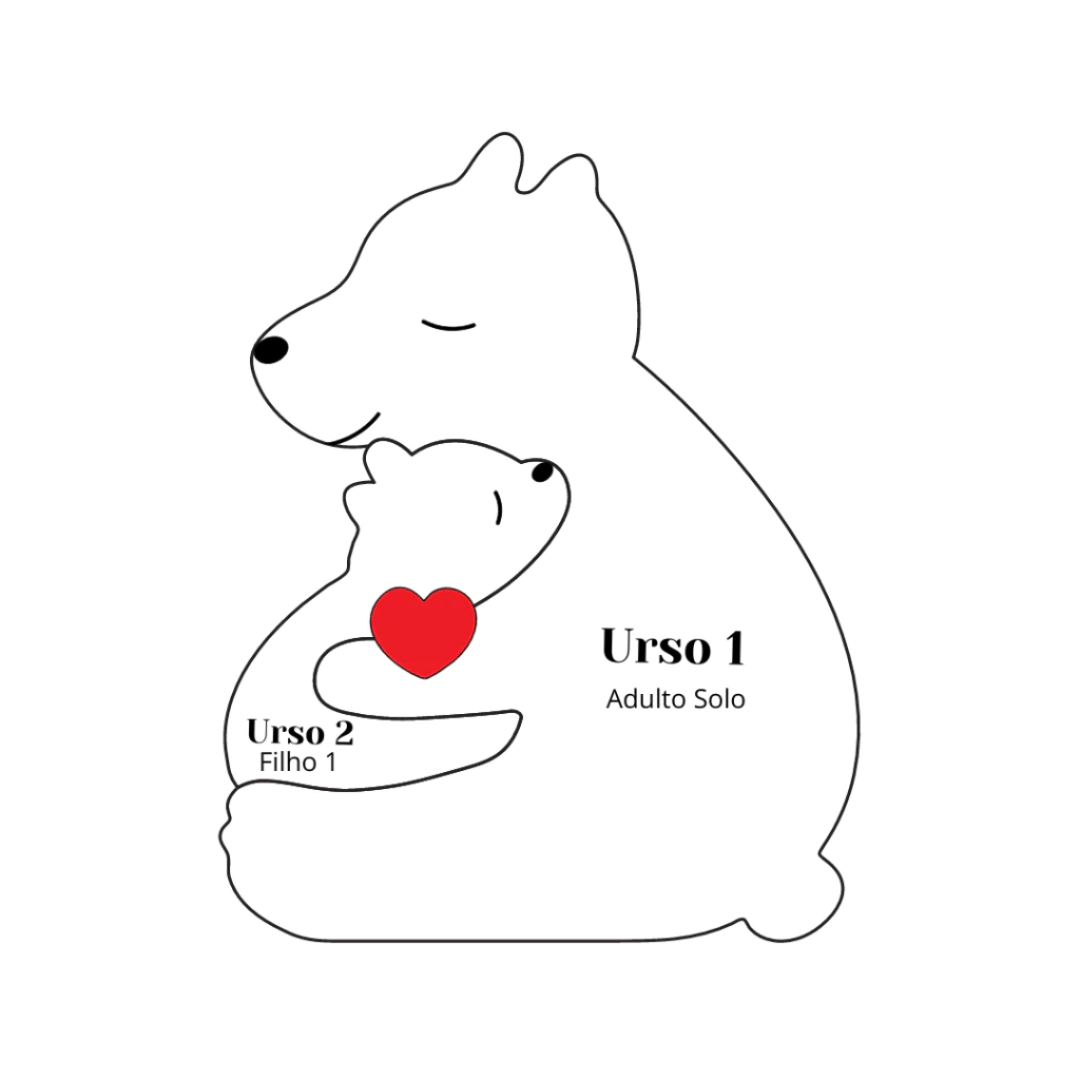 Dia das Mães Família Urso 🐻❄️❤️ - Seu Presente Personalizado