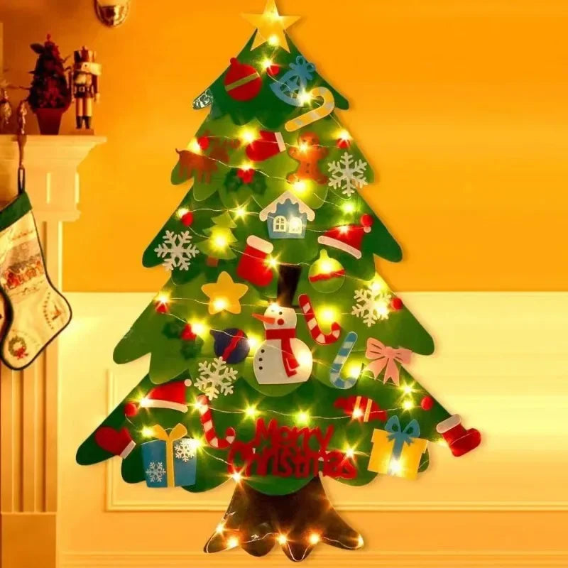 Árvore de Natal Montessori - Com Enfeites + Pisca Pisca de Brinde