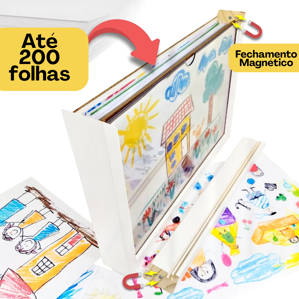 Quadro Porta-Desenhos – Guarde com Carinho as Obras dos Pequenos!