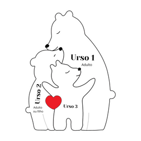 Dia das Mães Família Urso 🐻‍❄️❤️ - Seu Presente Personalizado