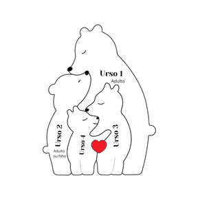 Dia das Mães Família Urso 🐻‍❄️❤️ - Seu Presente Personalizado