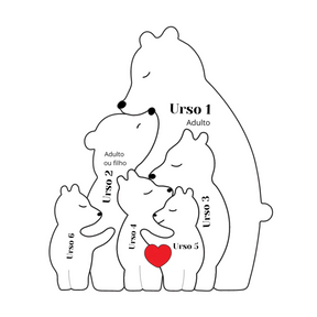 Dia das Mães Família Urso 🐻‍❄️❤️ - Seu Presente Personalizado