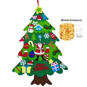 Árvore de Natal Montessori - Com Enfeites + Pisca Pisca de Brinde