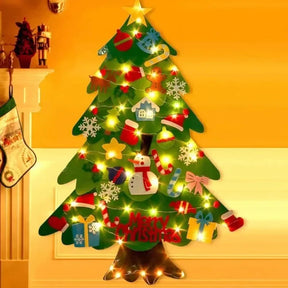 Árvore de Natal Montessori - Com Enfeites + Pisca Pisca de Brinde