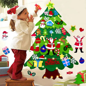 Árvore de Natal Montessori - Com Enfeites + Pisca Pisca de Brinde