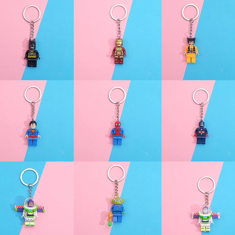 Chaveiros Criativos de Blocos de Construção