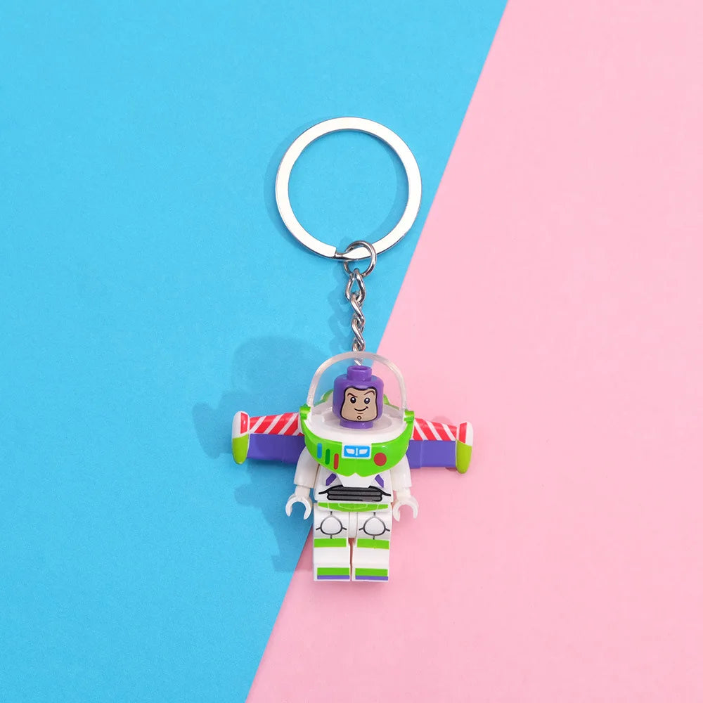 Chaveiros Criativos de Blocos de Construção