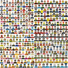 Crie Seu Próprio Minifigure – Peças Personalizáveis 16/40/72/128 Peças