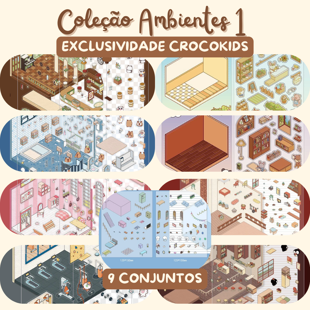 Adesivos Miniatura 3D - Crie Seu Próprio Cenário Interativo!