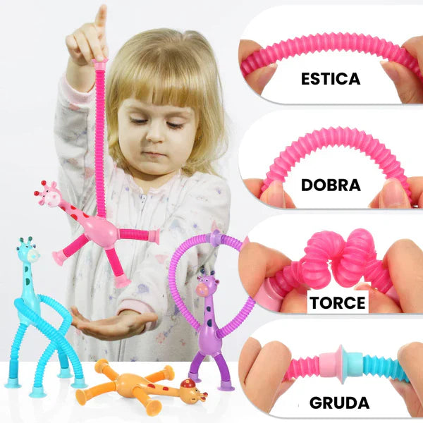 Girapop - A Girafinha Divertida que Estica (Kit com 4 cores)