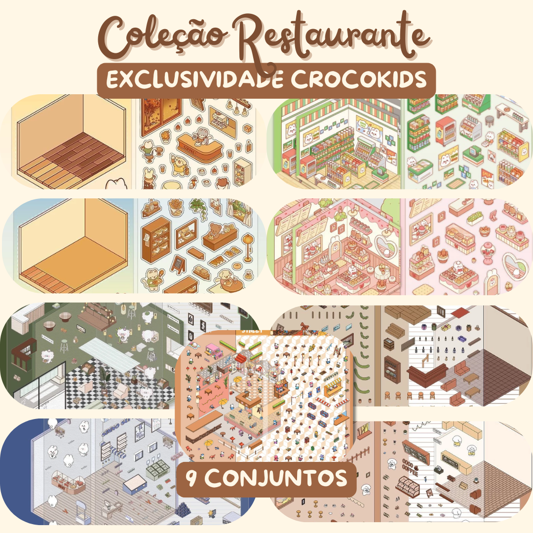 Adesivos Miniatura 3D - Crie Seu Próprio Cenário Interativo!